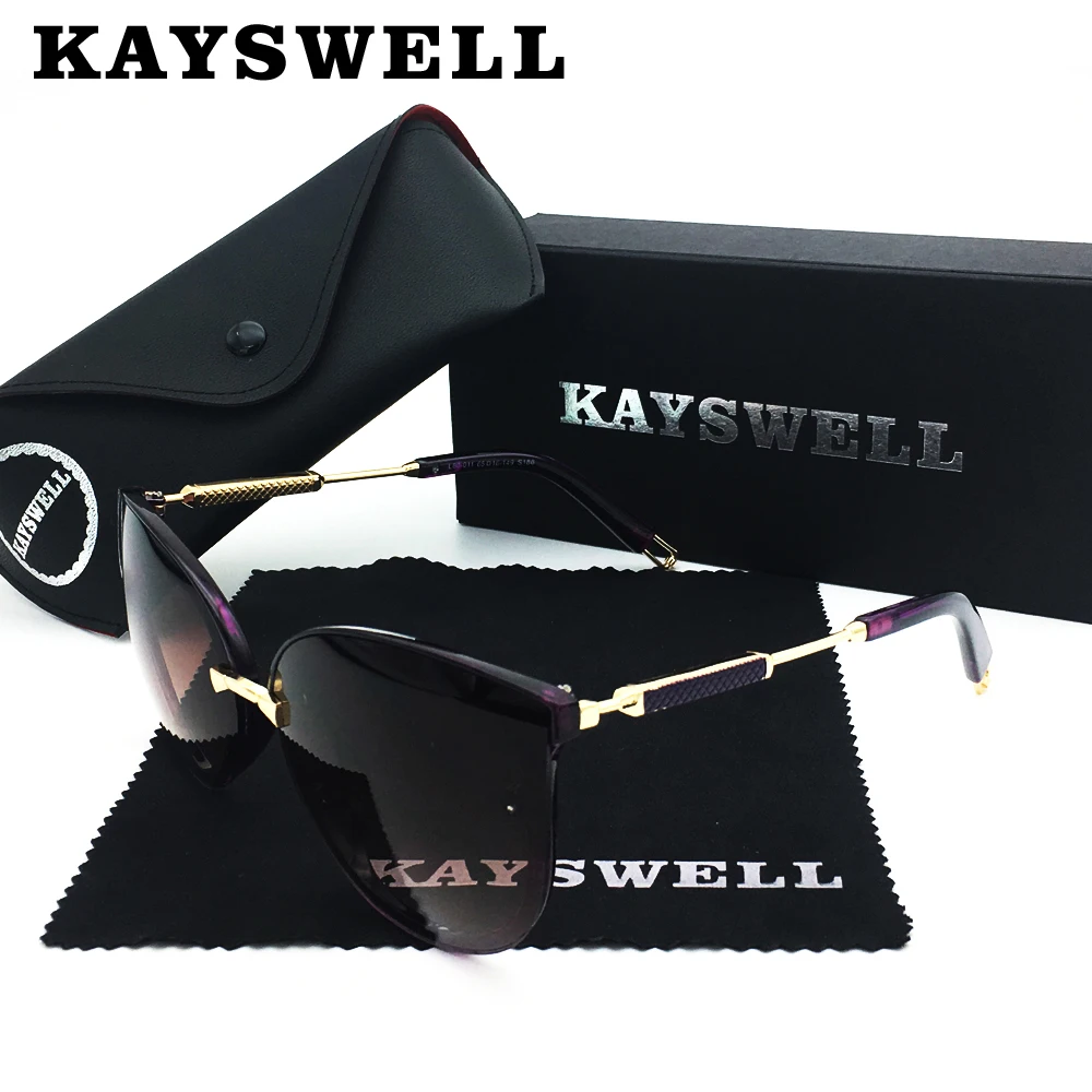 KAYSWELL Cat Eye Sunglasses Women Black Frame Gradient Sun Glasses Driving UV400 Eyewear L80-011 KAYSWELL Cat Eye Sunglasses Women Black Frame Gradient Sun Glasses Driving UV400 Eyewear L80-011