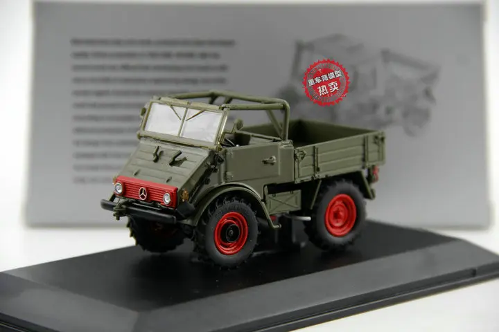 Литая модель 1:43 Масштаб Mercedes Benz Unimog U401 военный внедорожник Грузовик Игрушечная модель для мальчика подарок, украшение, коллекция - Цвет: Зеленый