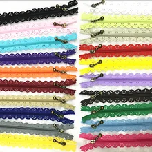 40Pcs Novelty 8/10/12/16/20 inch Lace Closed End Zippers 3# Nylon for Purse Bags for DIY Sewing Tailor Craft Bed Bag 20/Color