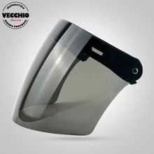 Tres broches visor cristal TORC BEON casco clásico casco con parabrisas escudo piloto casco visor jet scooter casco gafas