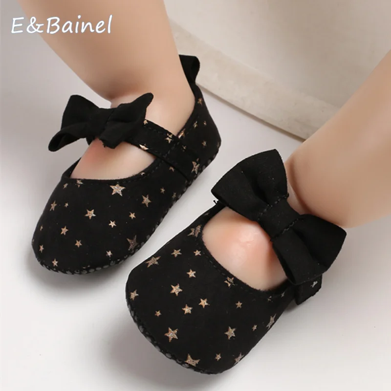 

New Fashion Baby Girl Shoes Infant Newborn First Walker Stars Print Hoop Shoes Toddler Soft Cotton Bottom Anti-slip Baby Shoes