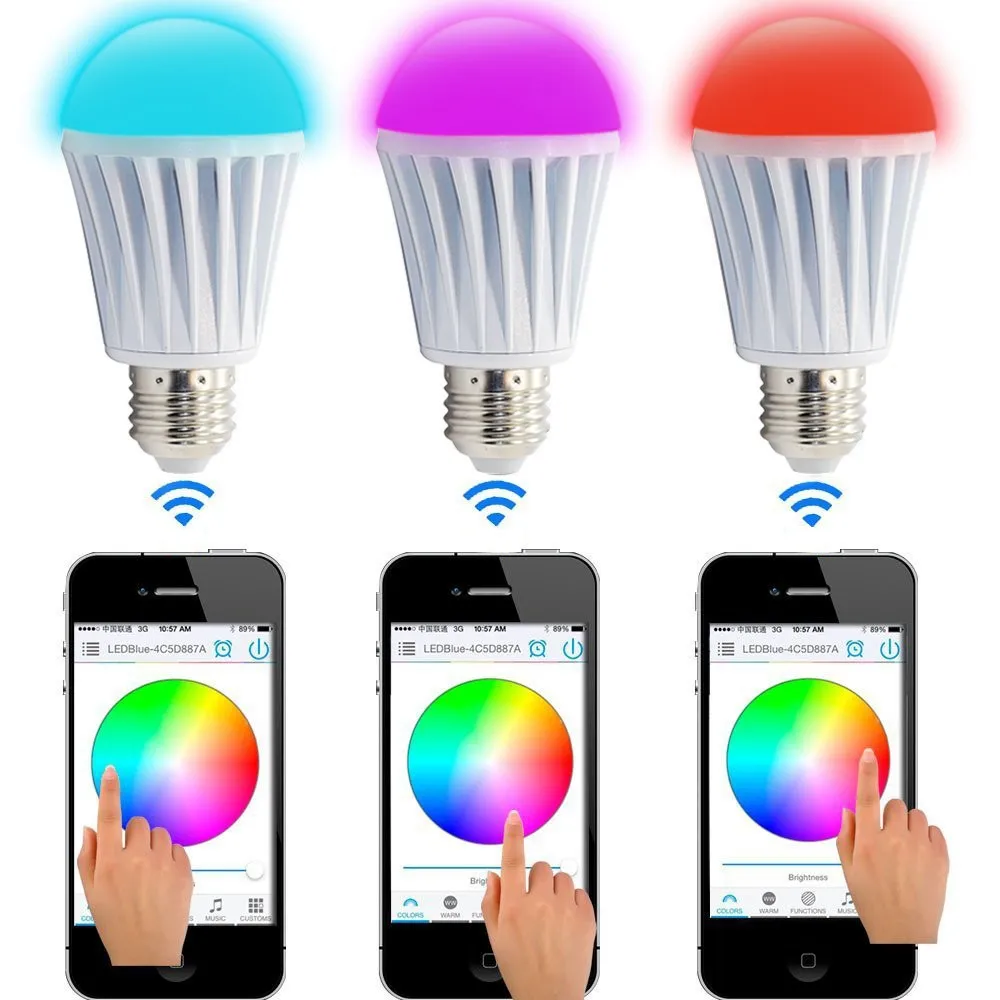 3pcs Wifi Rgbw Led Light Bulb Rgb Smart Rgbw Led Light Bulb Wifi Rgb