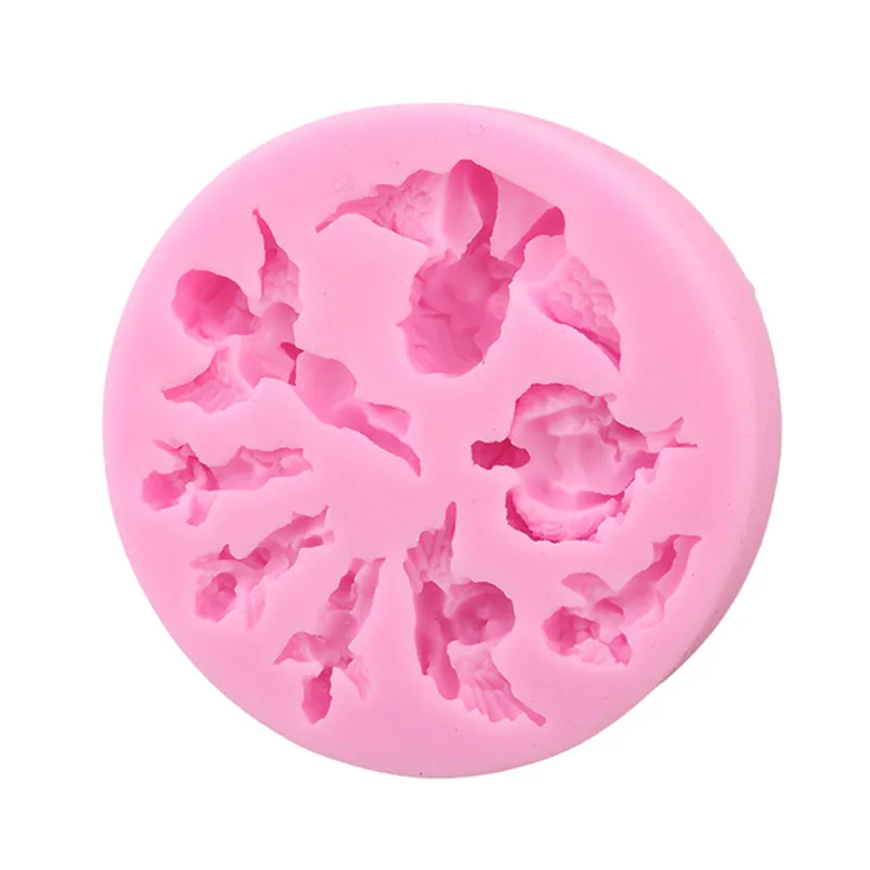 Ангел детские розовые силиконовые формы Шоколадные конфеты формы инструменты для украшения тортов из мастики DIY торт кондитерские формы для выпечки