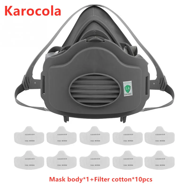 

3200 Half Face Gas Mask Respiratory Dust-proof High Efficiency Filters Protective Industrial Anti PM2.5 Respirator Dust Mask