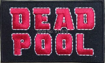

SUPERHERO SUPER HERO DEADPOOL Logo Movie TV Series Fancy Dress Costume Embroidered iron on patch MARVEL COMICS TRANSFER APPLIQUE