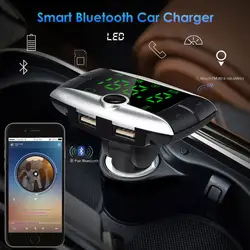 Многофункциональный беспроводной Bluetooth fm-передатчик модулятор Автомобильный комплект MP3-плеер двойной USB зарядное устройство модные