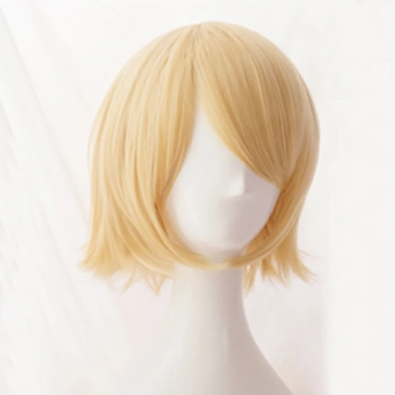 Vocaloid кагамине Рин короткий светлый жароустойчивый волос Косплей Костюм парик+ трек+ парик