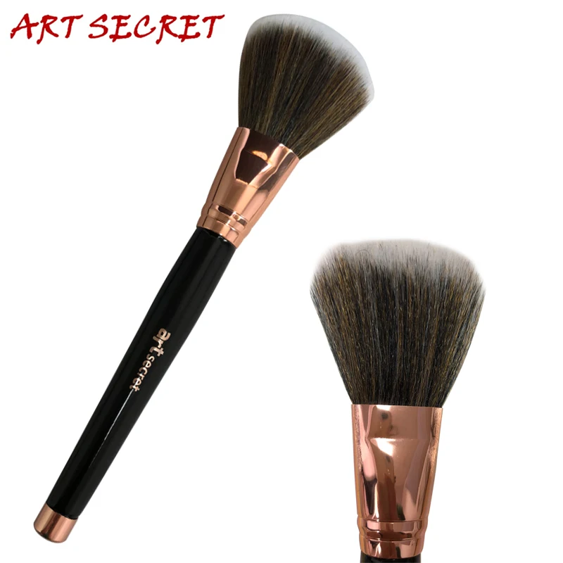 

High Quality 18001A Powder Cheek Blush Professional Makeup Brush Cosmetic Beauty Tool Rose Gold Ferrule Colorful Synthetic Hair