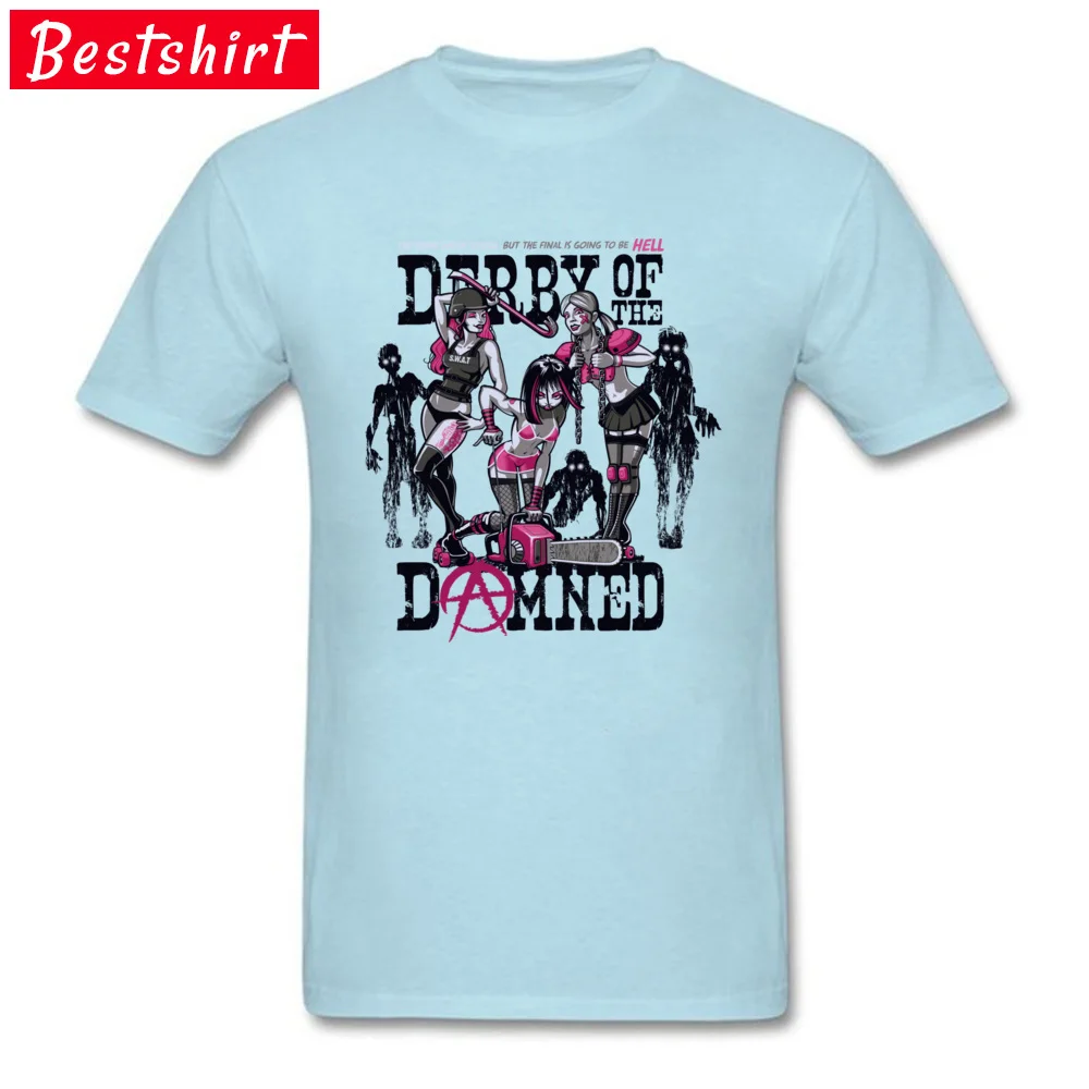 Derby of The Damned Tees 2018 New Fashion Round Collar Simple Style Short Sleeve Cotton Fabric Student Top T-shirts Tops T Shirt Derby of The Damned light