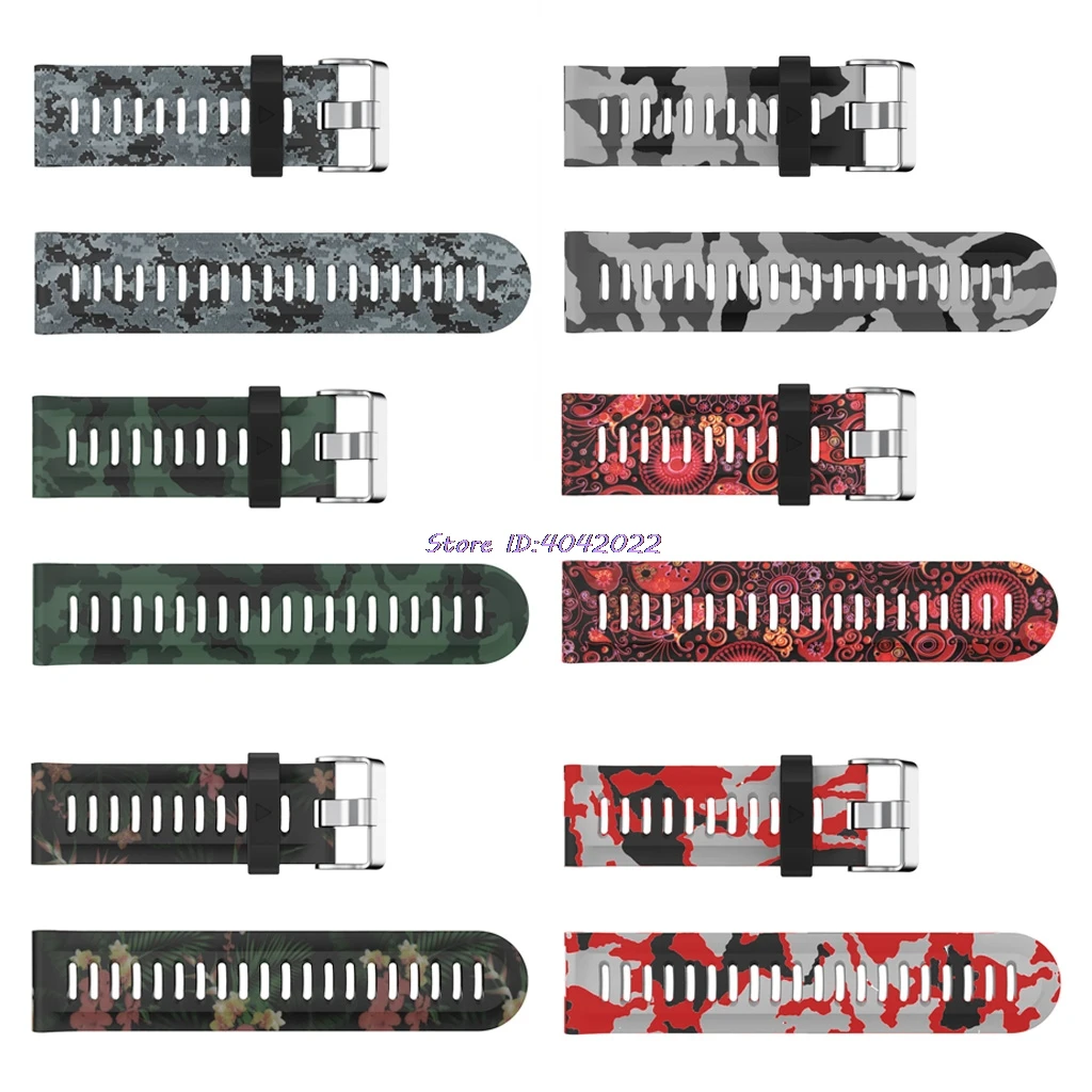 

Universal Strap Printing Silicone Strap For Garmin Fenix 3 Fenix 3 HR Fenix 5x