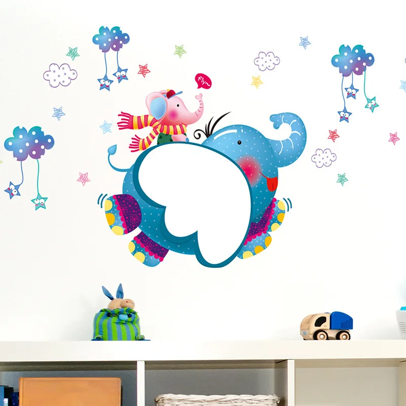 PVC Transparent Wall Stickers Combination Dumbo Children's Room