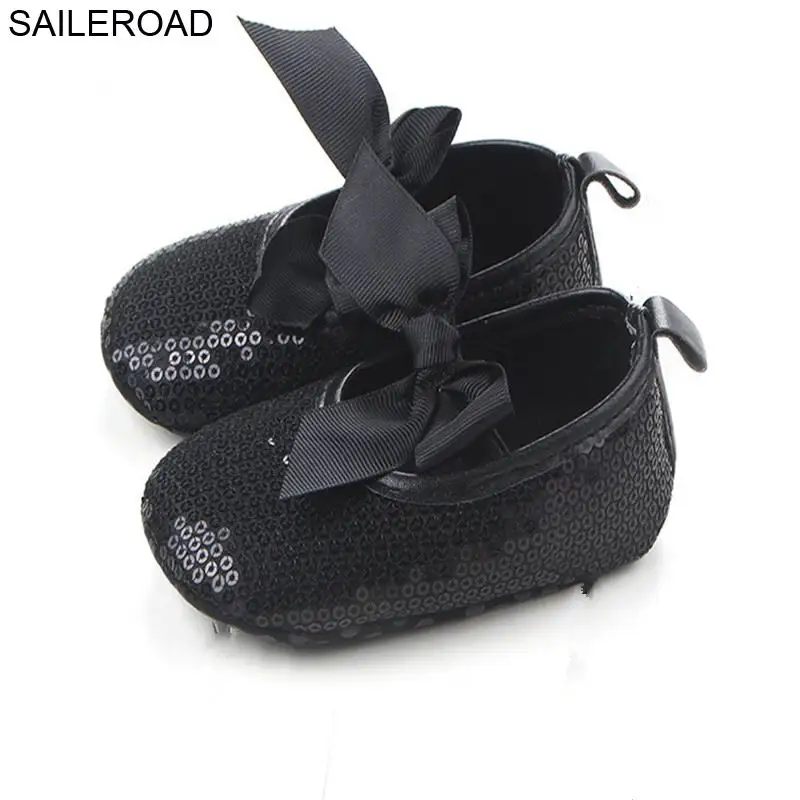 SAILEROAD украшение из искусственной кожи для новорожденных девочек детские мокасины мягкие туфли для малышей с бахромой мягкая подошва Нескользящая обувь для колыбельки - Цвет: D0733 black