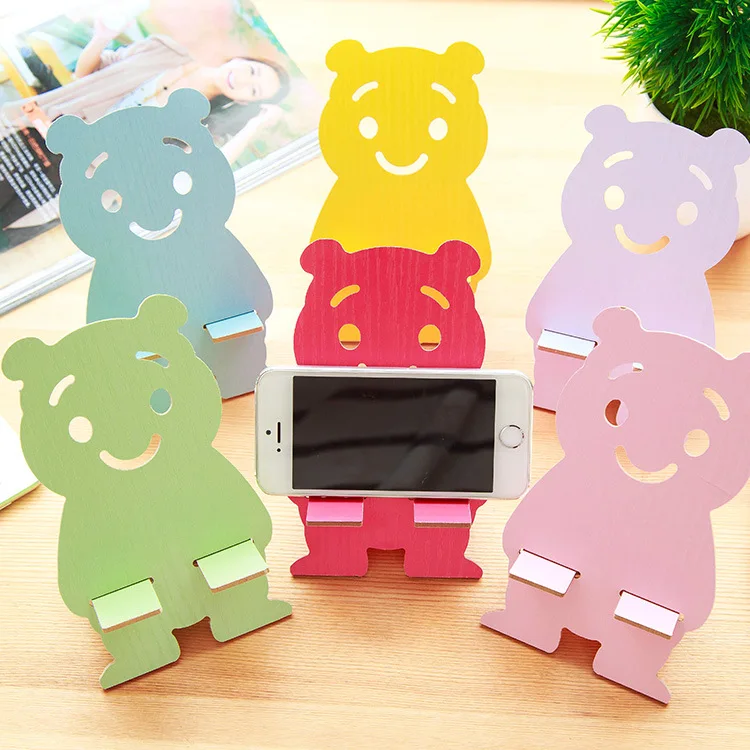 Candy Color Fashion Cute Cutoon Bear Shape Universal Cell