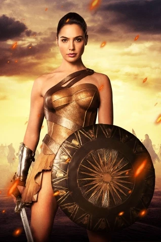 Белый Wonder Woman Супергерои плакат для дома Картина гостиной украшения 32x48 дюймов - Цвет: Белый