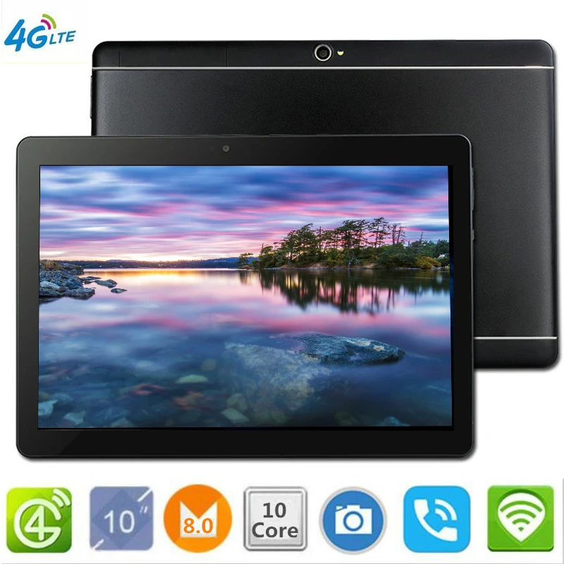 

CARBAYTA Tablets S109 10.1' WIFI 10 Core 128GB ROM Dual Camera 8MP Android 8.0 Tablet PC 4G LTE GPS bluetooth phone MT6797