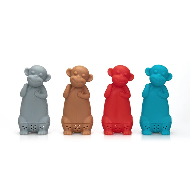 

Silicone Tea Strainer Cute Monkey Shape Teabags Holder Coffee Mug Cup Loose Leaf Filter Drinkware Tea Leaf Infuser @LS