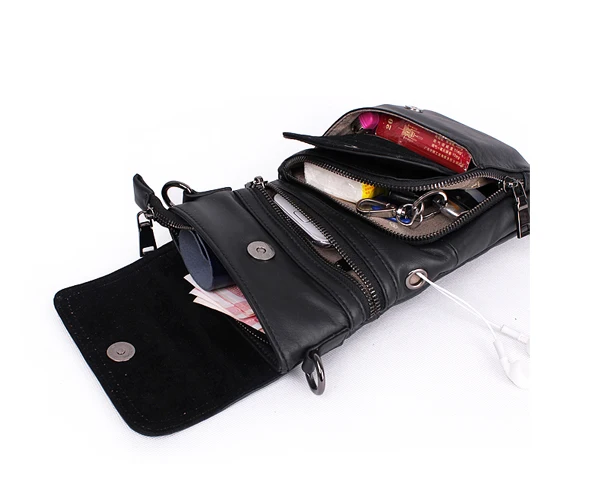 Bullcaptain® Men Genuine Leather Multifunction Crossbody Bag Shoulder Bag Chest Pack Waist Bag
