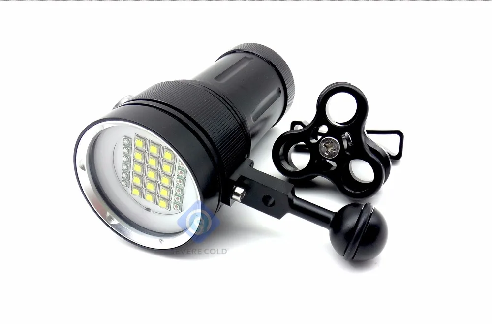 Профессиональный светильник для дайвинга, подводный 100 м, светильник для подводного видео 15 XML2+ 6 красный+ 6 УФ светодиодный светильник для фотосъемки и видеосъемки