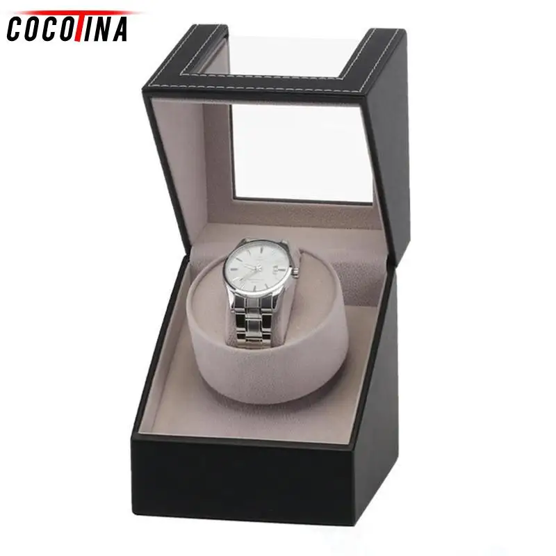 

Leather Automatic Watch Winder Watch EU/US Plug Display Storage Organizer Watches Case Wristwatch Gifts Luxury Box for Watches