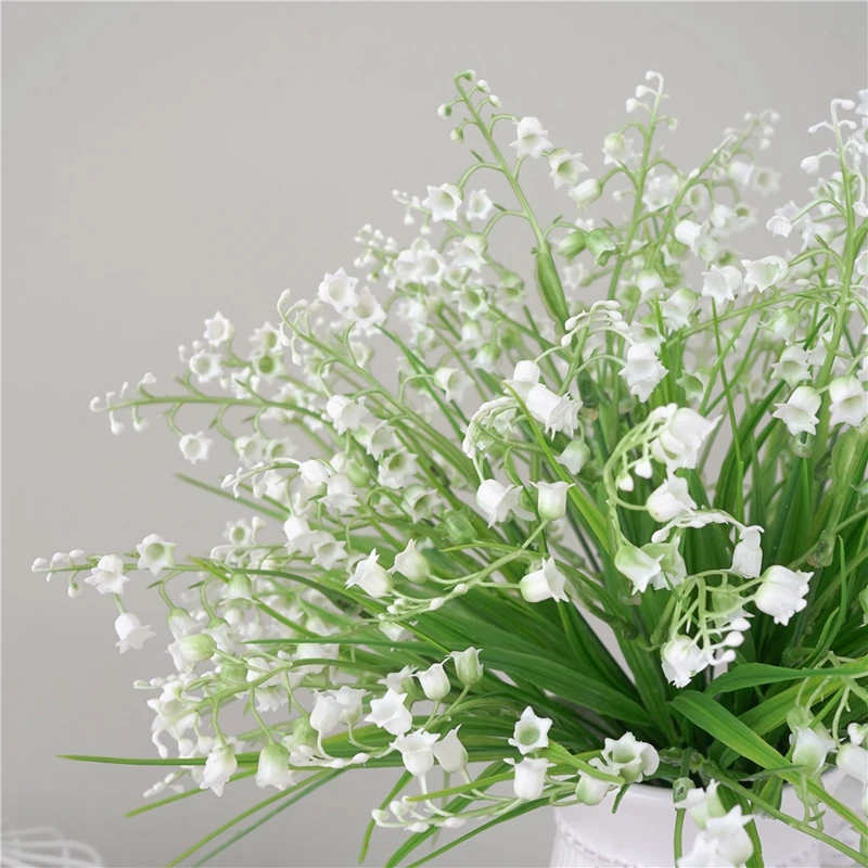 35 см Искусственный растительный пластиковый маленький букет Весенняя трава Флорес conflallariae горшечный цветок зеленое украшение свадебный букет