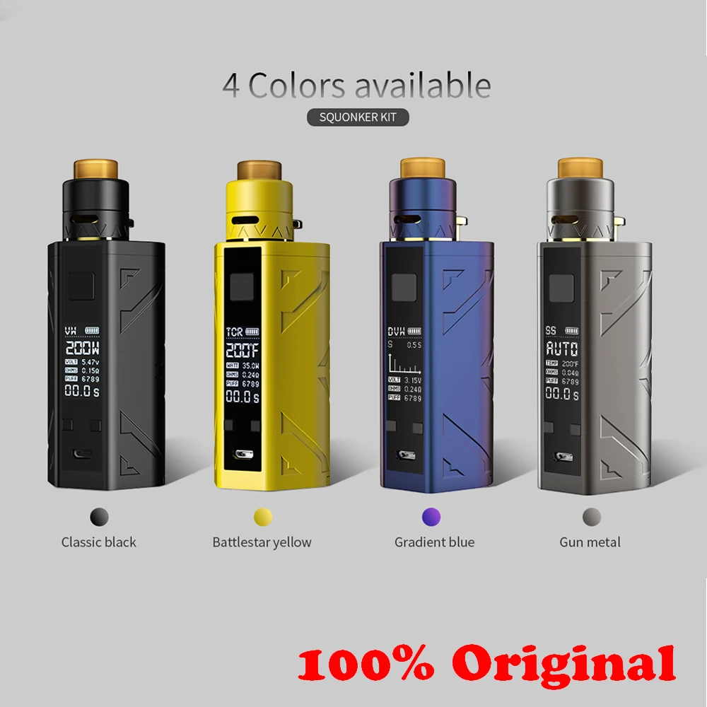 

2019 Smoant Battlestar 200W Squonker TC mod Kit order with Fast Ship Squonker RDA by Dual 18650 Vape Electronic Cigarette Kits