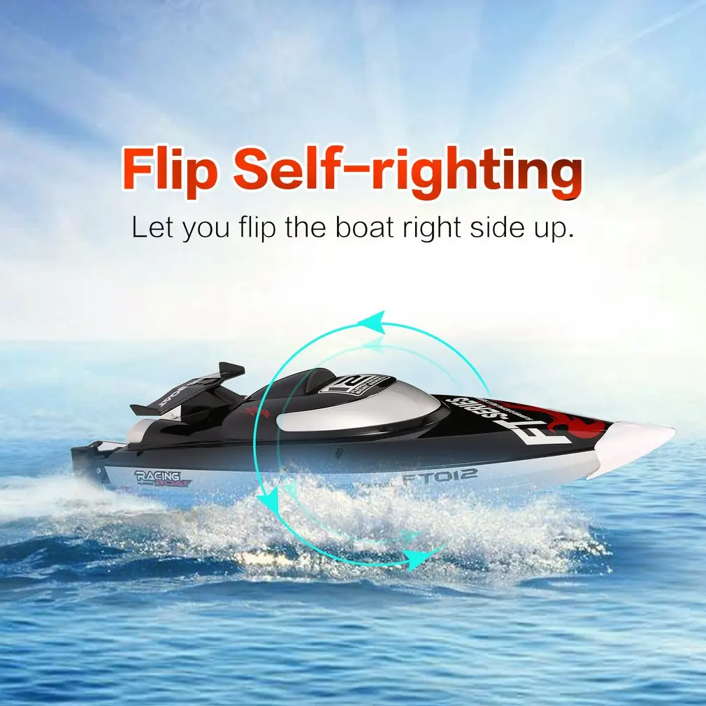 

FT012 2.4G Brushless Speedboat 45km/h High Speed RC Racing Boat Ship Water Cooling Self-righting System RC Boat Model Toy Hobby