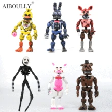 6pcs/set 14-17cm Hot sale Five Nights At Freddy’s FNAF bonnie freddy Action toy cartoon Figures toys Kids Gift