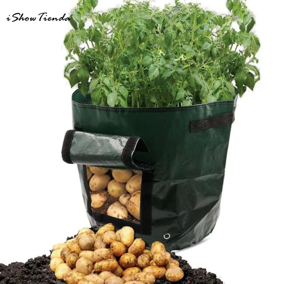 

1pc PE DIY Potato Grow Planter PE Cloth Planting Container Bag Thicken Garden Pot Plant Grow Bag Planting Container Bag Thicken