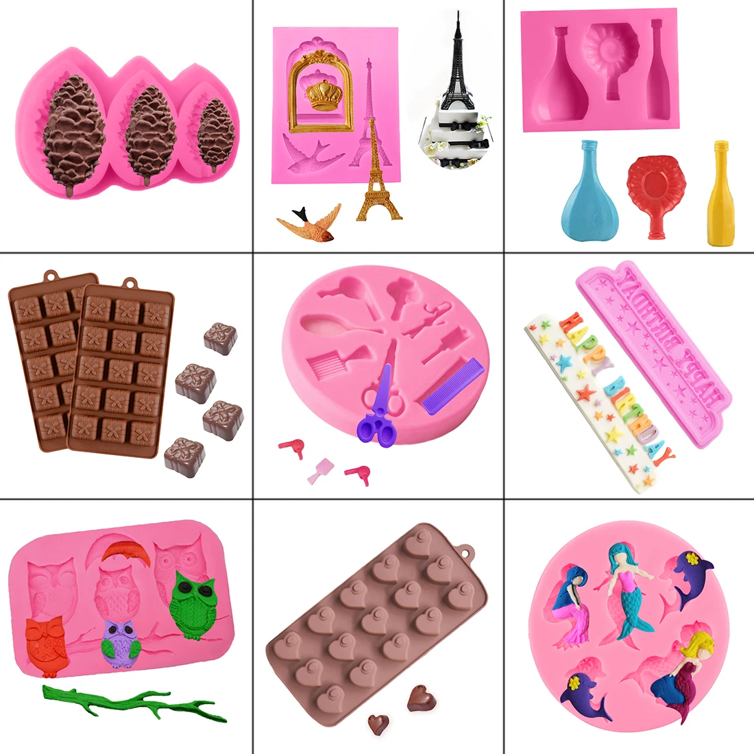 

Kitchen Accessories Pastry Tools 1PC Dragon Heart Shape Silicone Cake Mold Ice Chocolate Molds Soap Cake Stencils Baking