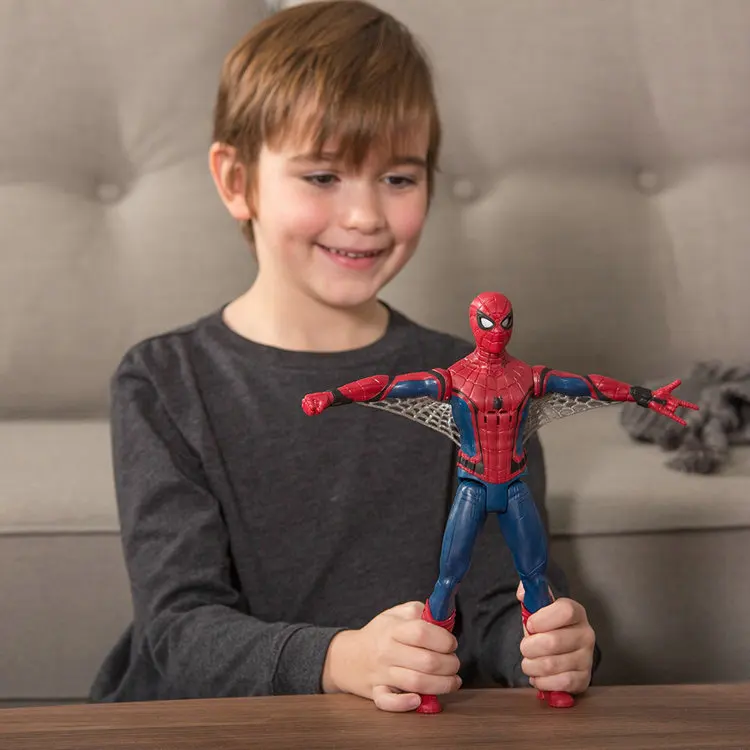 

Spider Man Homecoming The Spiderman Iron Man Captain America Herioc Action PVC Action Figure Collectible Model Toy 30CM with LED