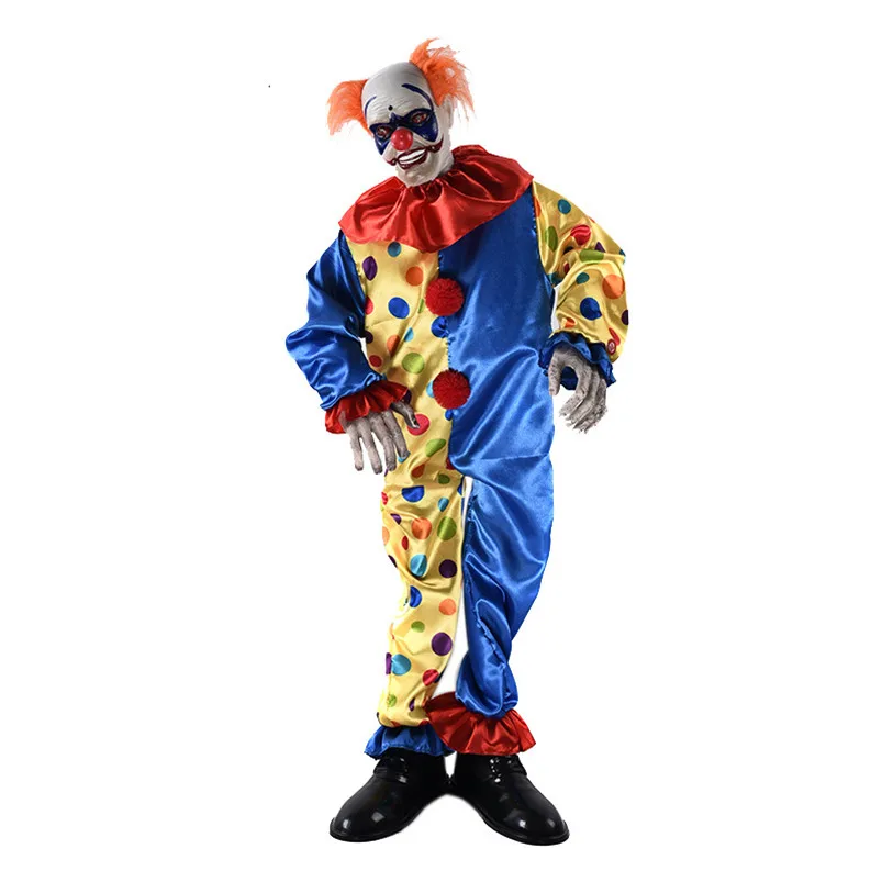 Halloween Party Electric Clown Toys Big Size Standing Clown Glowing Scare Voice Dolls for Prank Costume Party Spooky Ghost Decor - Цвет: as picture