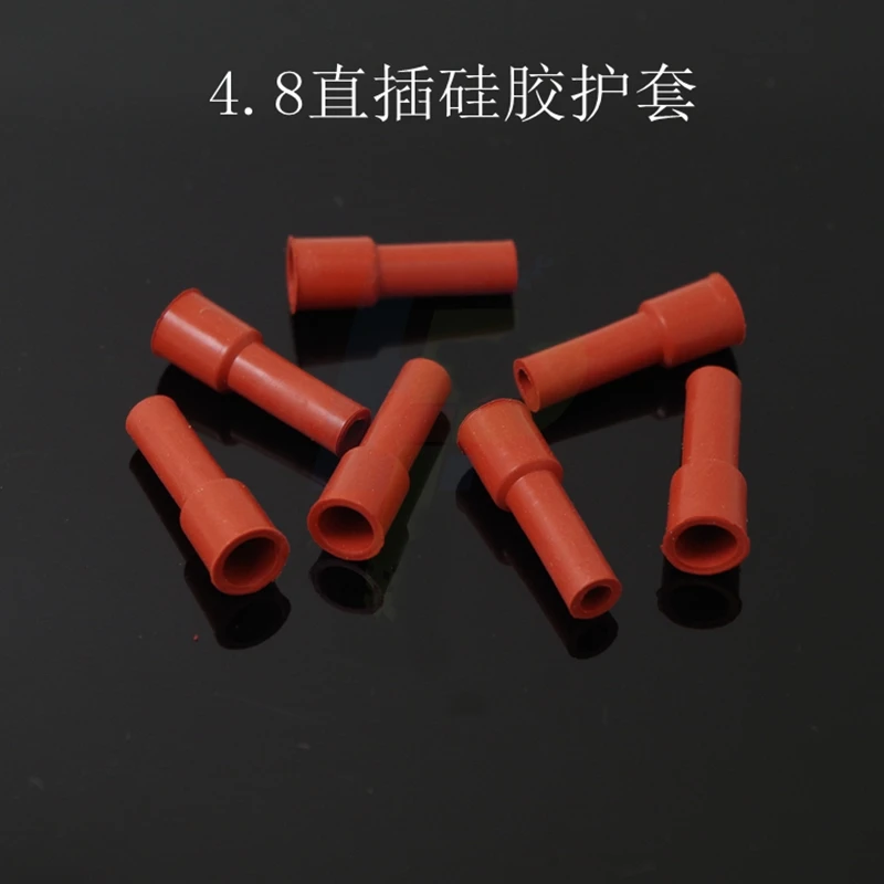 

4.8 Silicone Sheath Terminal Protector High Temperature Resistant 4.8 Reed Jacket