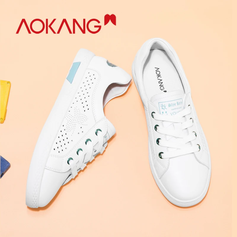

AOKANG Women Canvas Shoes women casual flats Butterfly female spring/autumn shoes Woman shoes white Sneakers Tenis Feminino