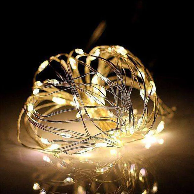 Fairy Lights 3.3ft with 20 LED String Lights Battery Operated Waterproof Flexible Silver-Plated Copper Wire Light 40JUL18