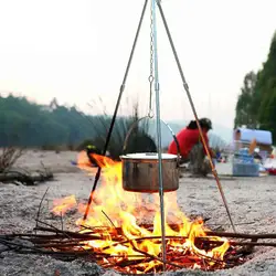 Новый горячий открытый подвесной кувшин для воды кемпинг Bonfire штатив портативный подвесной кронштейн три штатив для костра алюминиевый