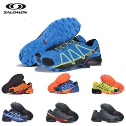 Salomon обувь для мужчин speed Cross 4 CS беговые мужские кроссовки спортивная обувь черный, белый цвет серый спортивная обувь 7 11,5