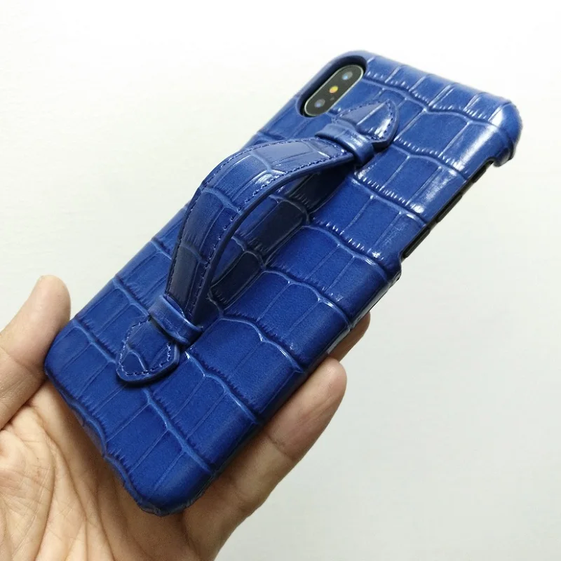 Genuine Leather Hand Strap Holder Case For iPhone X XS Max XR 7 8 Plus