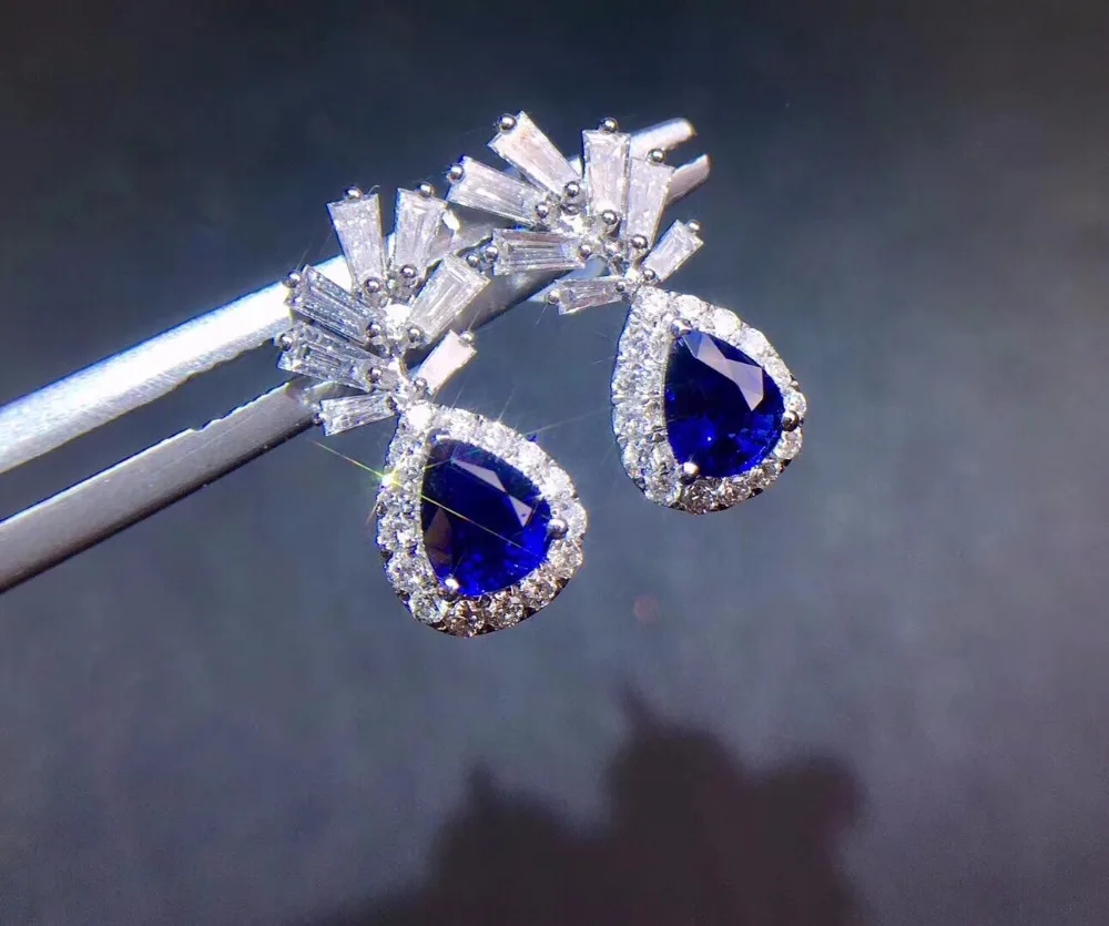 Ювелирные изделия настоящее чистое 18 K Белый Золотой AU750 100% натуральный