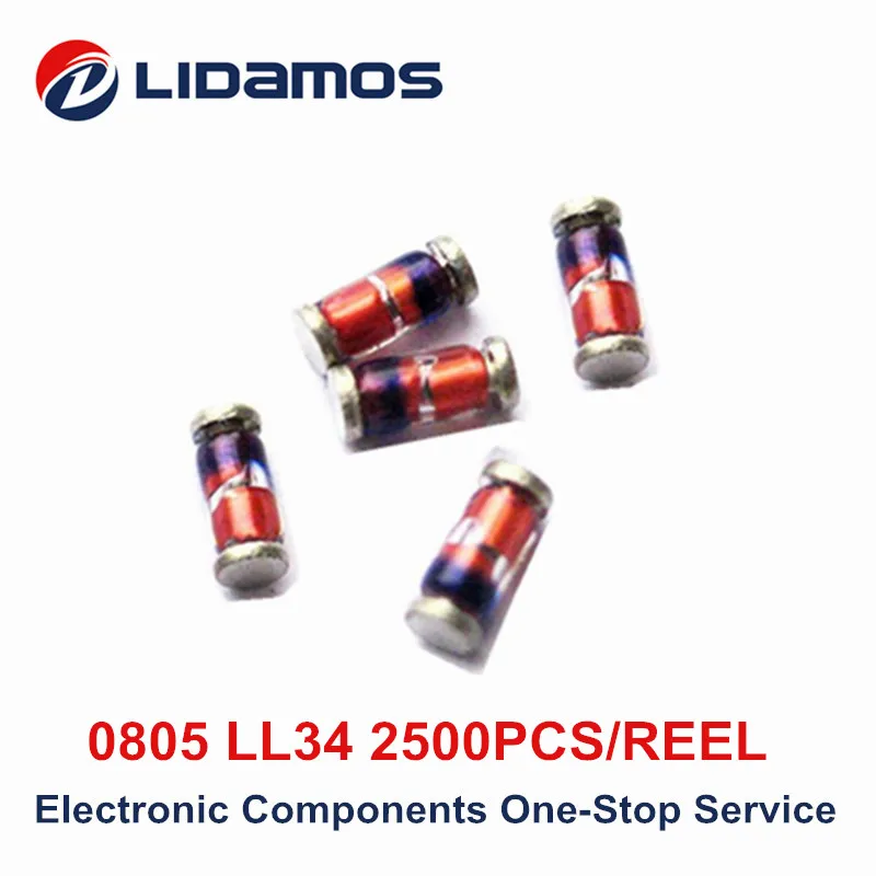 2500 шт. 0 5 Вт ZMM11V ZMM13V ZMM15V ZMM16V ZMM18V ZMM20V ZMM22V ZMM24V ZMM27V ZMM2V4 ZMM2V7 ZMM3V6 ZMM3V9 ZMM4V3 LL34 высокое