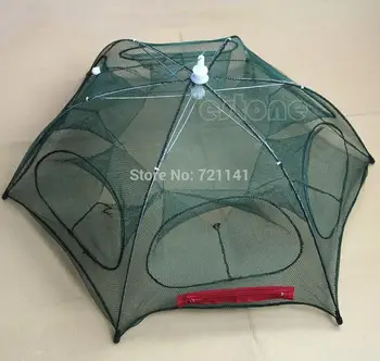 

Hot New Portable Folded Fishing Fish Trap Net Mesh Baits Cast Shrimp Minnow Crab