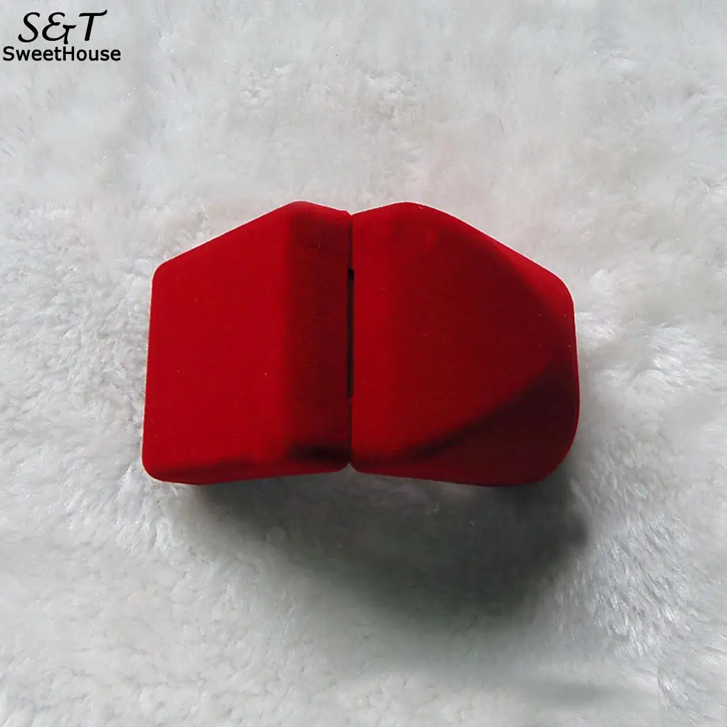 

Ring Square Shaped Solid Box Gift Flocking Jewelry Package Jewelry Case