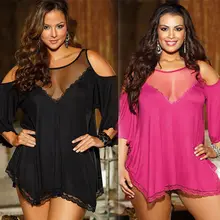 Сексуальное женское нижнее белье кружевное платье Babydoll Ночное белье плюс размер 20 22 24 26
