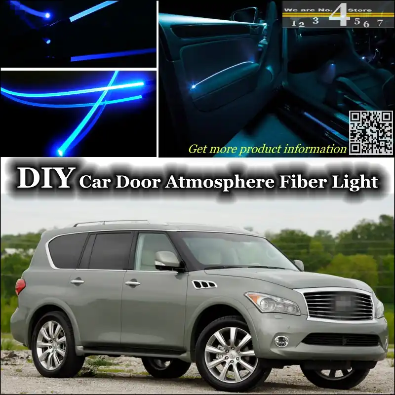 Interior Ambient Light Tuning Atmosphere Fiber Optic Band Lights For Infiniti Qx56 Qx80 Inside Door Panel Illumination Tuning