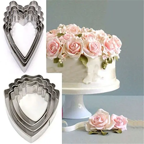 8pcs/set Heart Peony Flower Fondant Sugarcraft Cake Biscuit Cutter Decorating Mold Mould Tool Free Shipping | Дом и сад