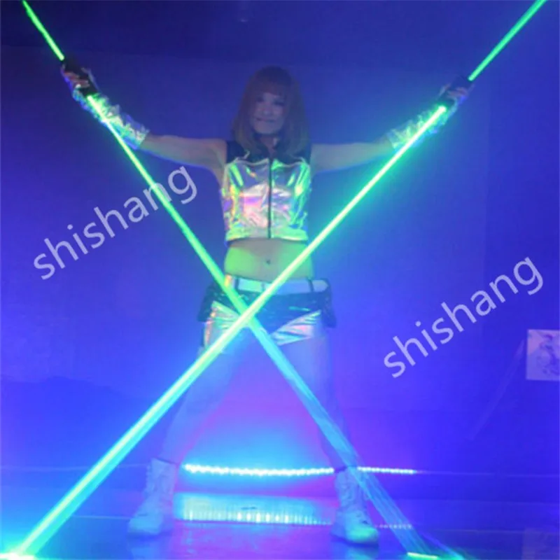 H0815 Hand laser sword disco robot man projector green light laser beams stage costumes dj dancer wears party performance show