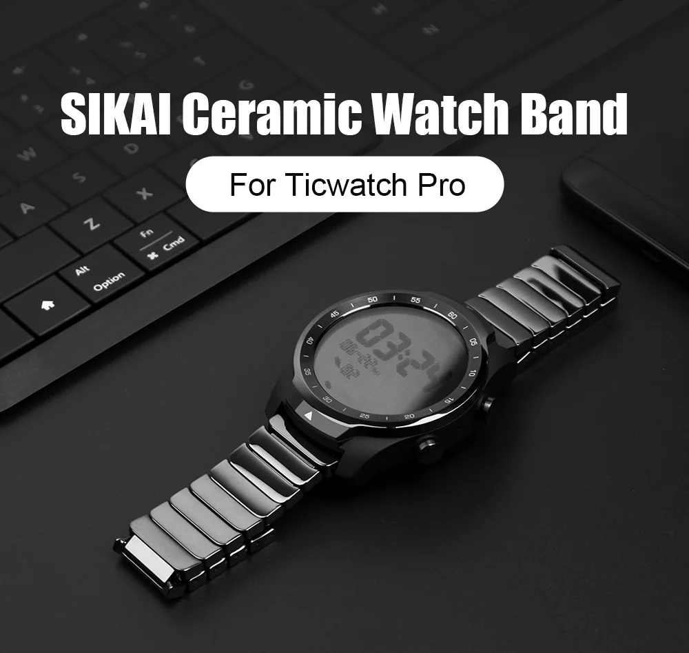 SIKAI 22 мм Универсальный керамический ремешок для часов Ticwatch Pro керамический ремешок часов для huawei Watch 2 Pro браслет для samsung gear S3