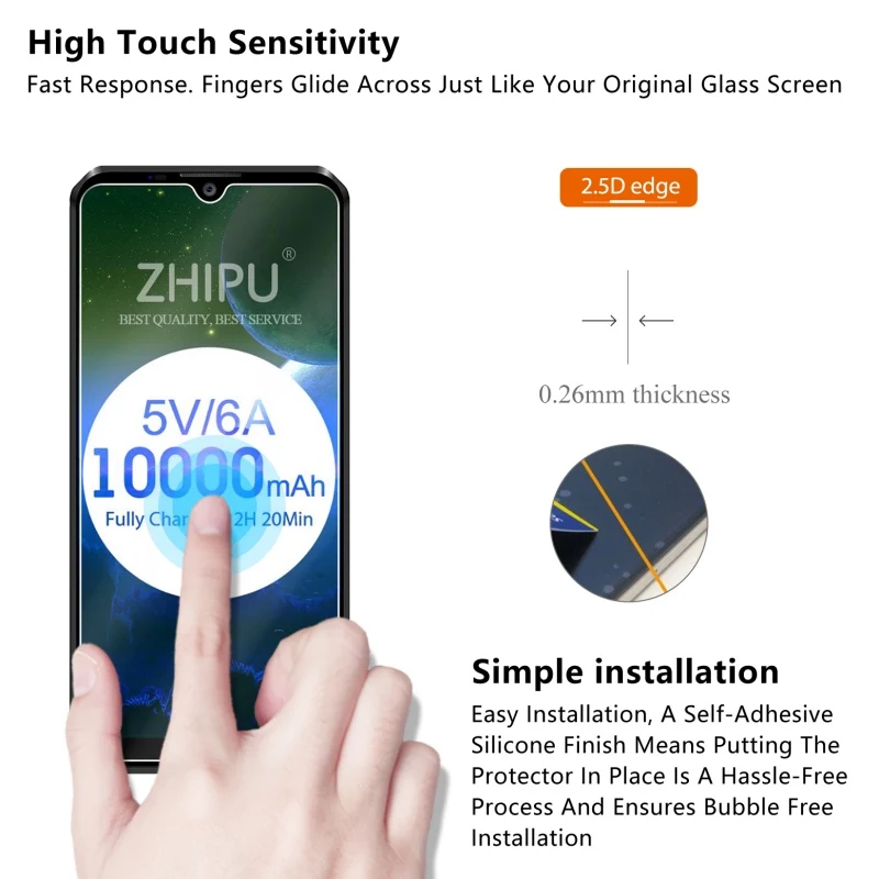 2 шт закаленное стекло для OUKITEL K12 протектор экрана 2.5D 9H Премиум Закаленное