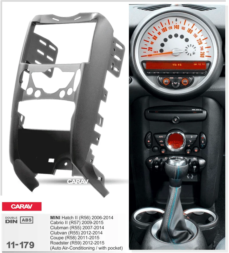 1 Din Радио панель для мини люк II R56 Кабриолет II R57 Clubman R55 Clubvan R55 купе R5DVD стерео Панель крепление на приборную панель CARAV 11-179