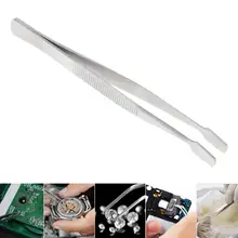 108mm Stainless Steel Sanding Tweezers Flat Mouth Tool for Electronics,Jewelry and Other Fine