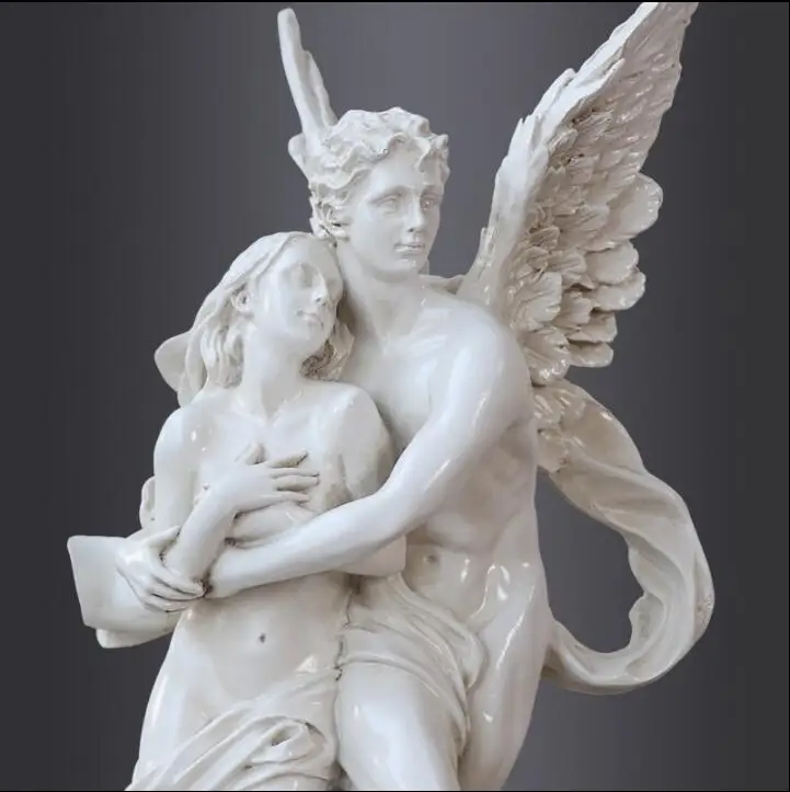 Ancient Greek mythology love character sculpture, modern resin angel crafts, lover statue home decorations wedding birthday gift Ancient Greek mythology love character sculpture, modern resin angel crafts, lover statue home decorations wedding birthday gift